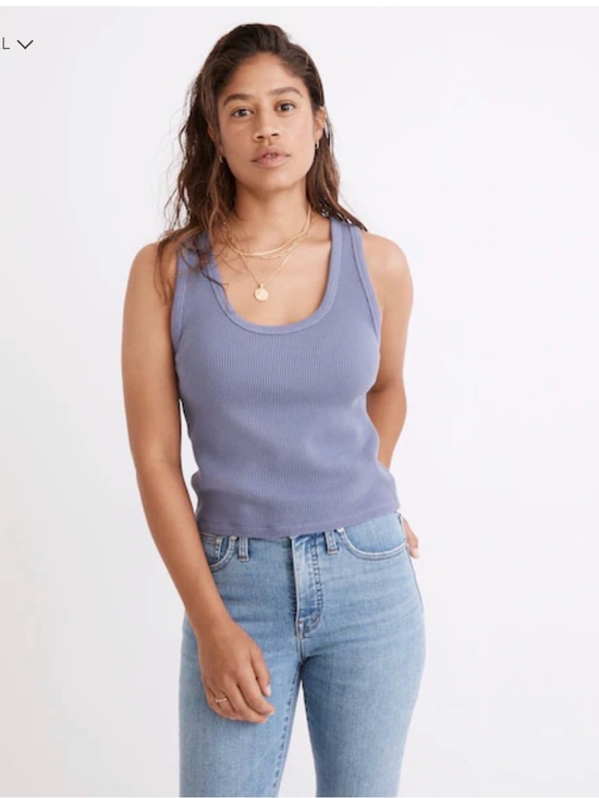 Madewell Tops - Madewell Waffle Knit Scoop Crop Tank
